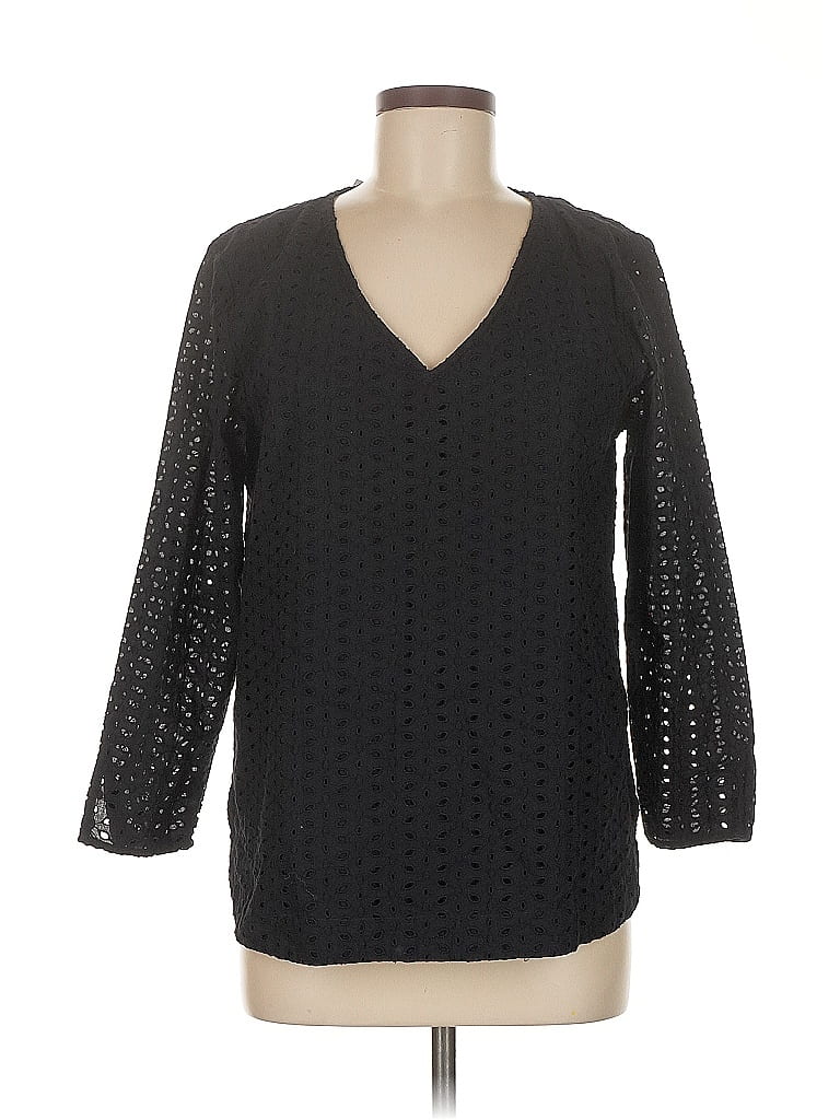 Pre-owned Taylor 3/4 Sleeve Blouse In Black