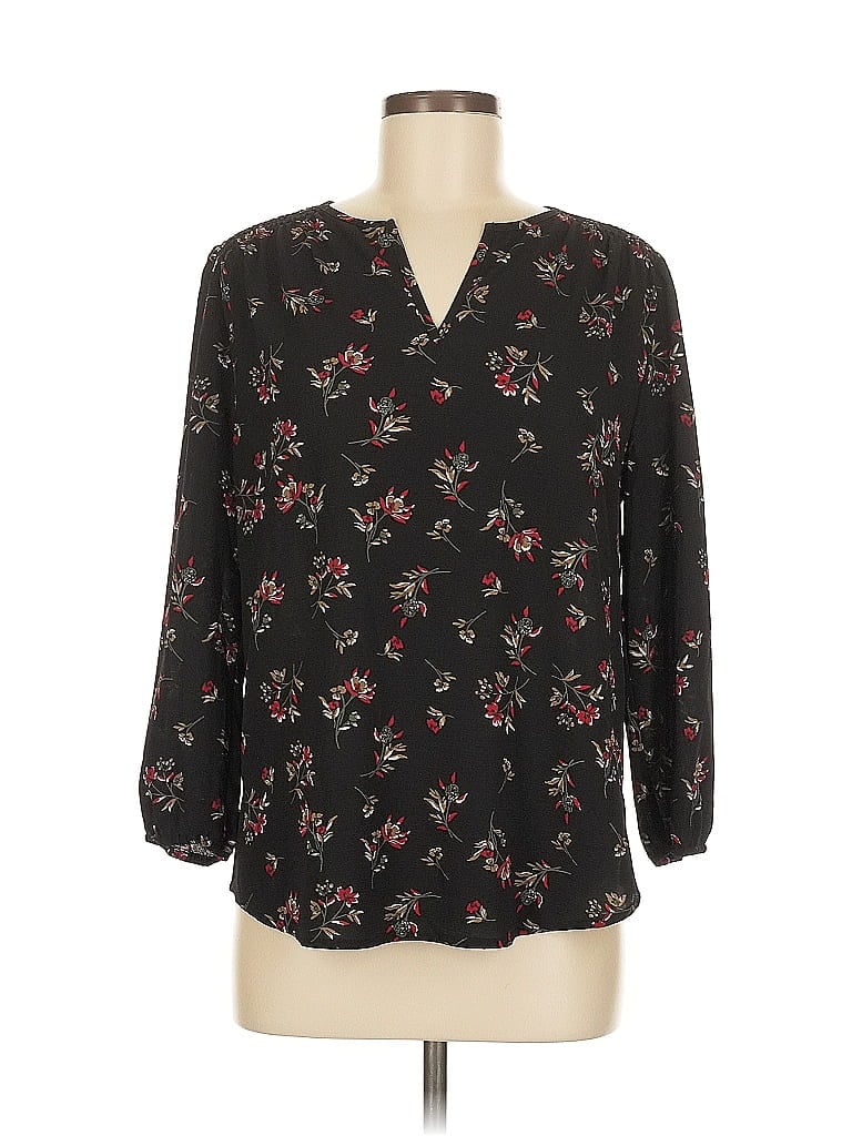 Click to view more detailed imagery on our partner's website Pre-owned Fun2fun 3/4 Sleeve Blouse In Black