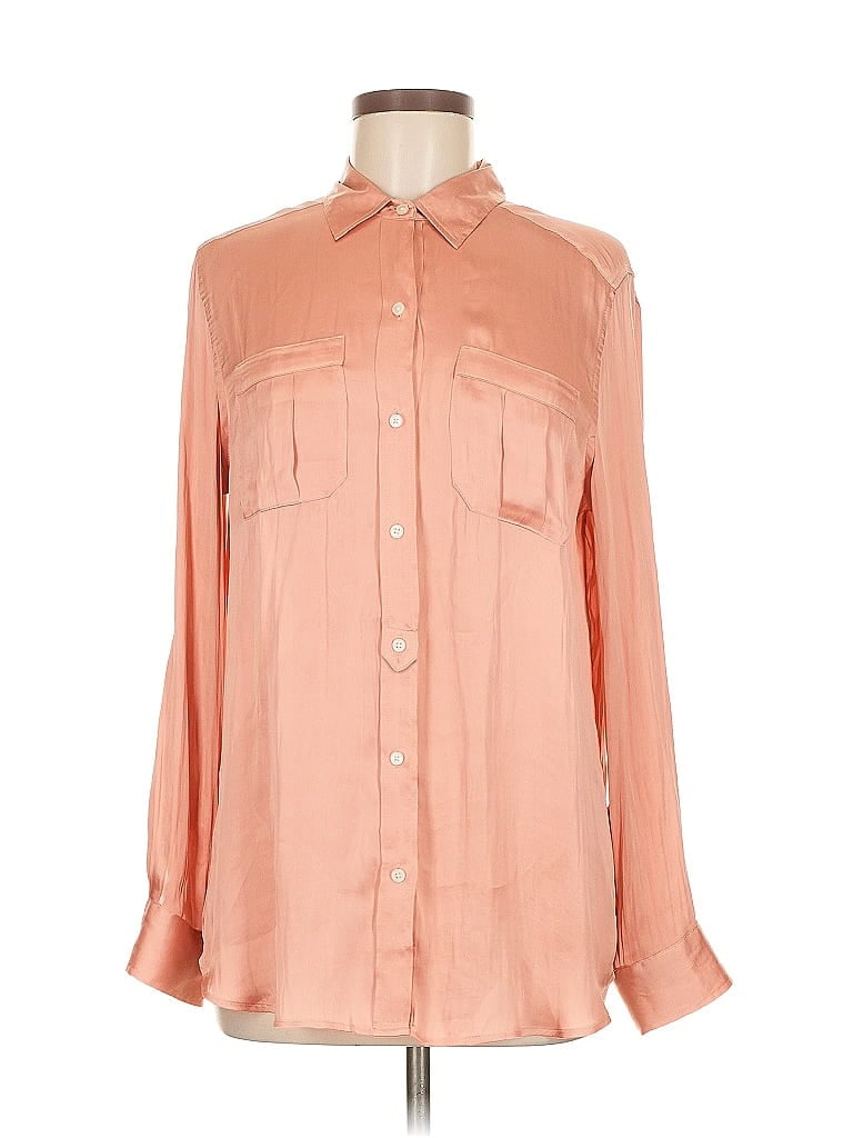 Pre-owned Banana Republic Long Sleeve Blouse In Pink