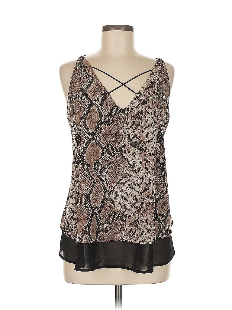 Click to view more detailed imagery on our partner's website Pre-owned Davi & Dani Sleeveless Blouse In Brown