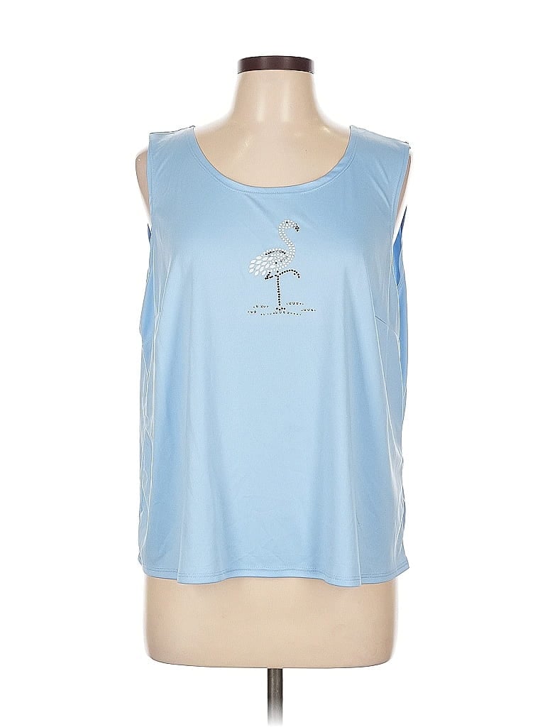 Pre-owned Unbranded Sleeveless T-shirt In Blue