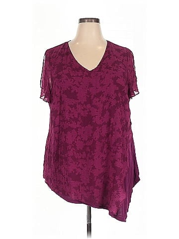 H By Halston Short Sleeve Blouse (view 1)