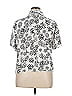J for Justify 100% Rayon Floral White Short Sleeve Blouse Size XL - photo 2