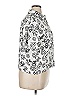 J for Justify 100% Rayon Floral White Short Sleeve Blouse Size XL - photo 4