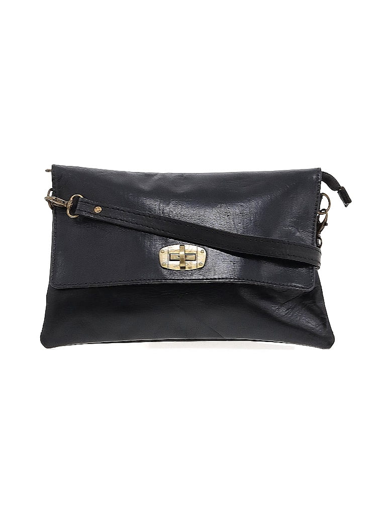 Pre-owned Unbranded Leather Crossbody Bag In Black