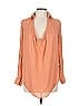 Haute Hippie 100% Silk Orange Long Sleeve Turtleneck Size L - photo 1