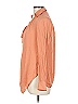 Haute Hippie 100% Silk Orange Long Sleeve Turtleneck Size L - photo 5