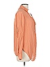 Haute Hippie 100% Silk Orange Long Sleeve Turtleneck Size L - photo 4