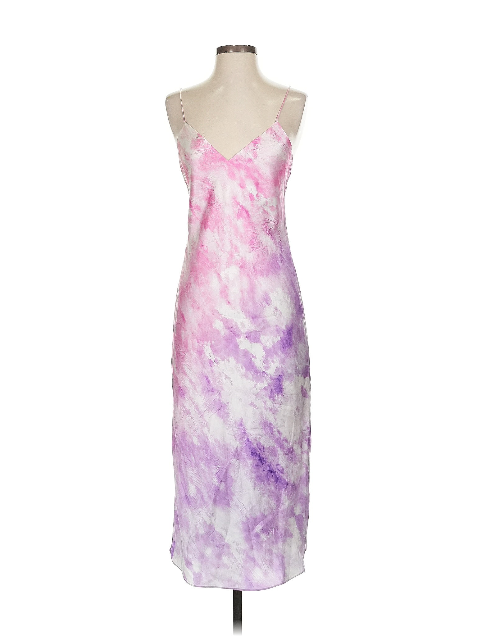 Cami NYC 100% Silk Tie-dye Purple Cocktail Dress Size S