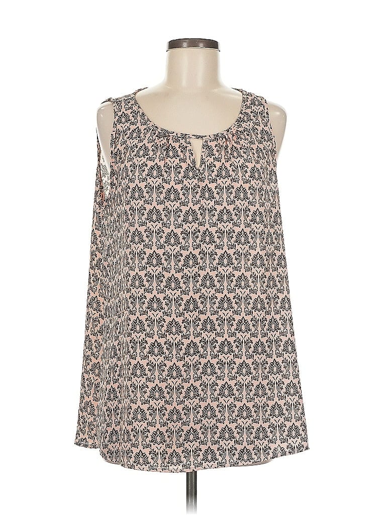 Pre-owned Pleione Sleeveless Blouse In Brown