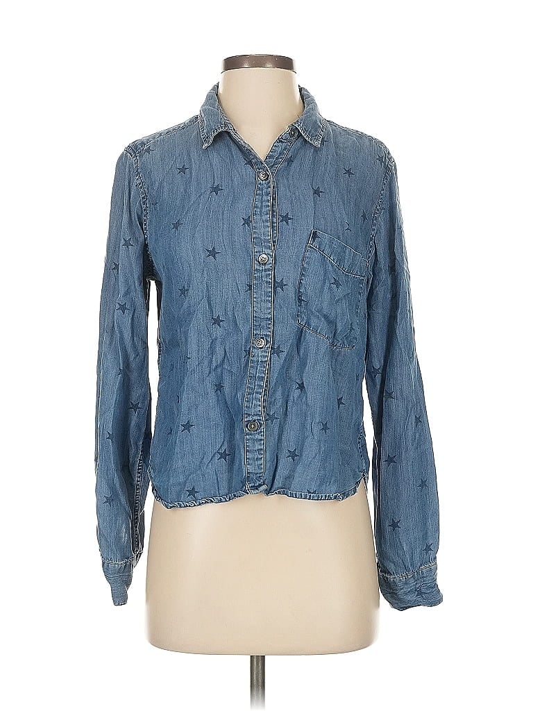 Pre-owned Rails Long Sleeve Button Down Shirt In Blue