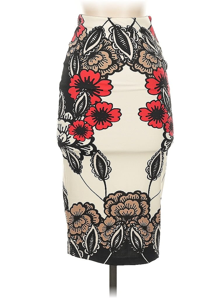 Pre-owned Bebe Formal Skirt In White