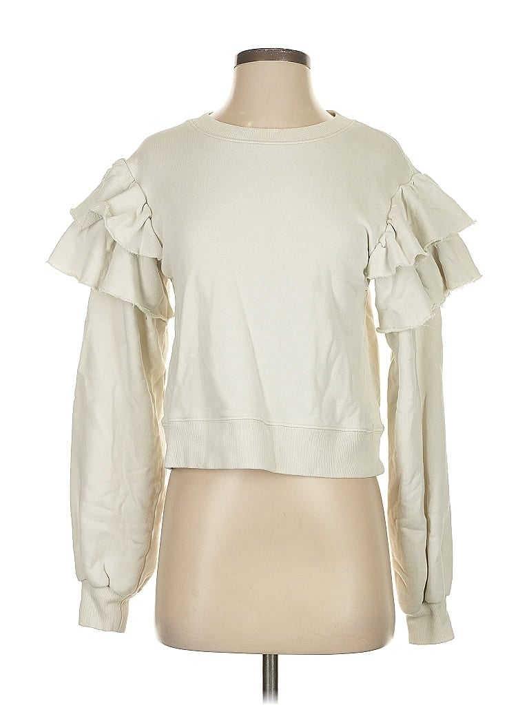 Pre-owned Something Navy Sweatshirt In White