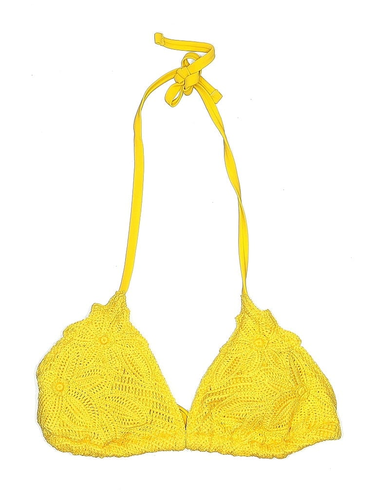 Pre-owned Shade & Shore Swimsuit Top Yellow Swimwear