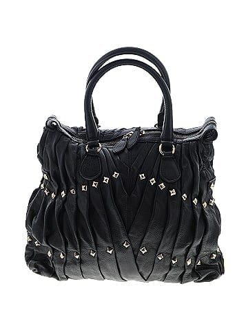 Valentino Garavani Leather Rockstud Maison Pintucked Shopper Tote (view 1)