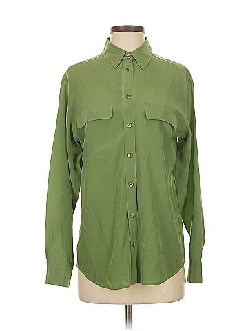 Equipment Long Sleeve Silk Top (view 1)