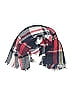 Unbranded Plaid Burgundy Red Scarf One size - photo 1