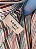 Akris Punto 100% Baumwolle Stripes Blue Long Sleeve Blouse Size 6 - photo 7