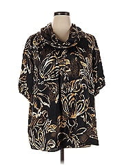 Ak Anne Klein Short Sleeve Silk Top