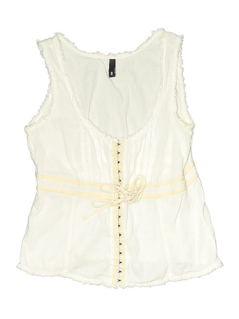 Pre-owned Divided By H&m Kids' Sleeveless Blouse In White