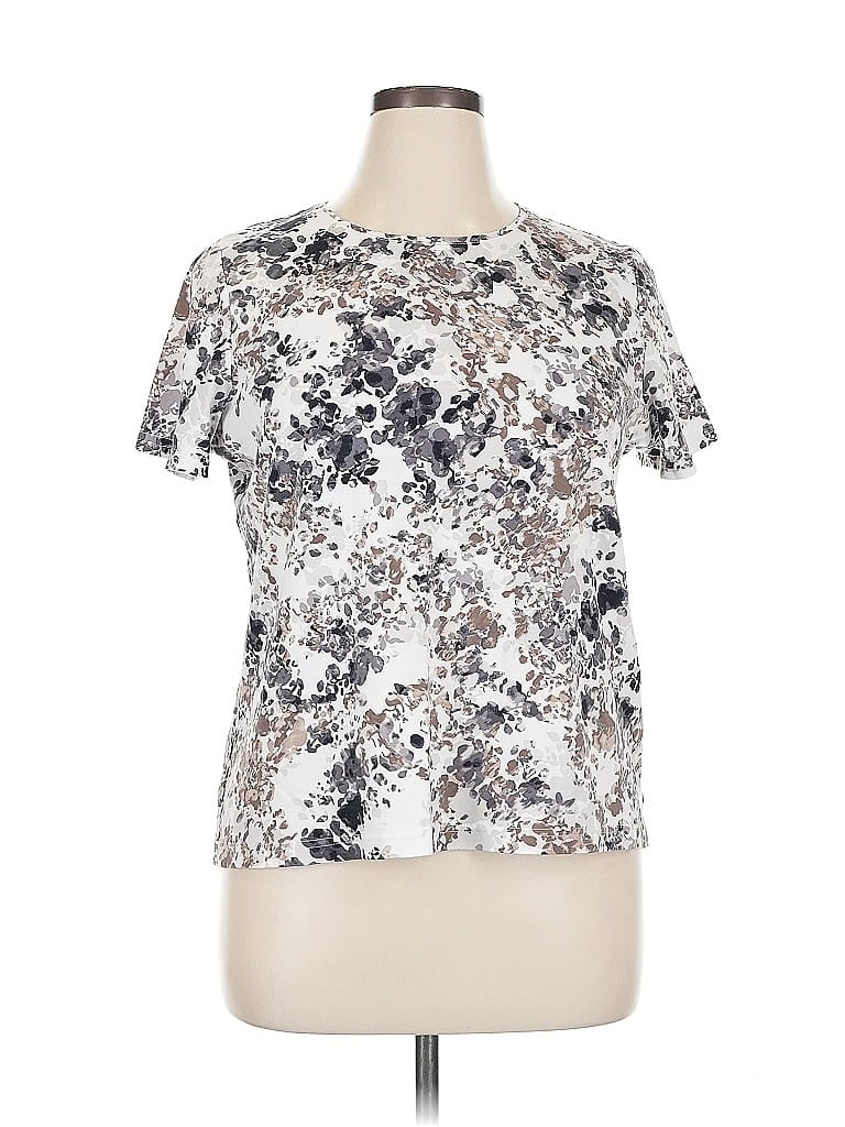 Pre-owned Croft & Barrow Short Sleeve T-shirt In Silver