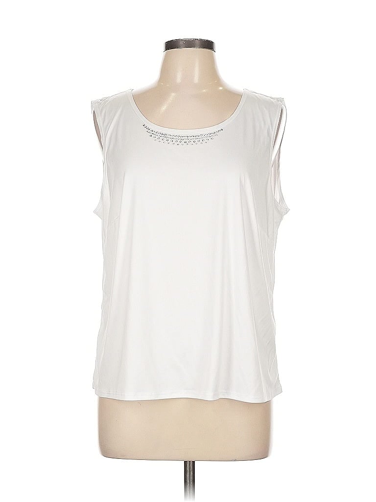 Pre-owned Unbranded Sleeveless Blouse In White