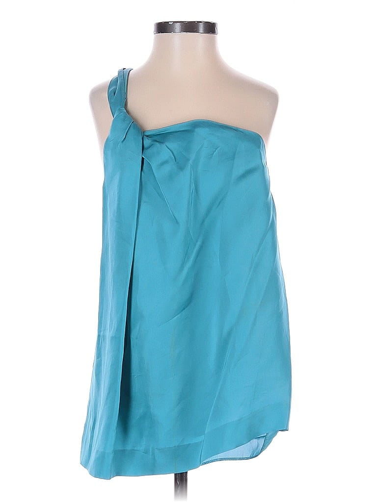 Pre-owned Theory Sleeveless Blouse In Blue