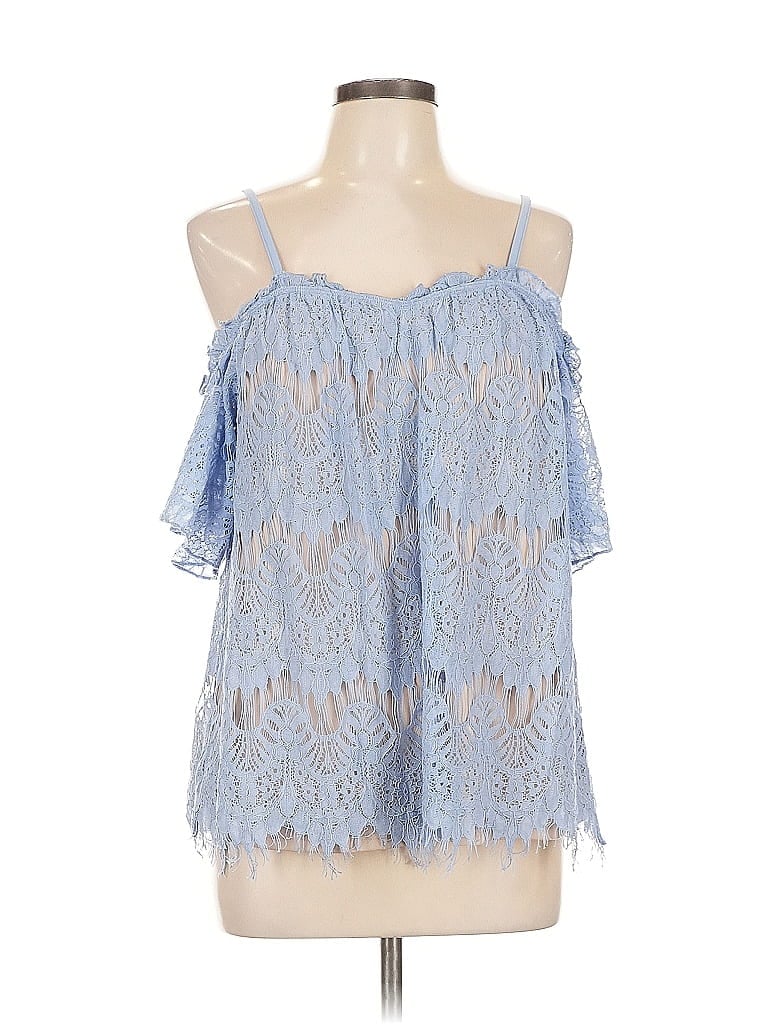 Pre-owned Blue Rain Sleeveless Blouse In Blue