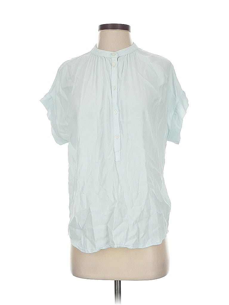 Pre-owned Point Sur Short Sleeve Blouse In Blue