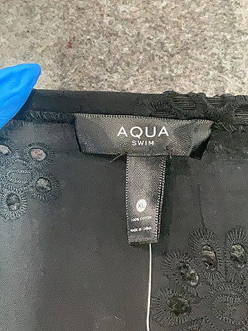 Aqua 100% Cotton Black Cocktail Dress Size XL