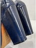 Chanel 100% Leather Blue Heels Size EU 40 - photo 3