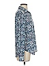 Abbey Glass Print Blue Long Sleeve Blouse Size S - photo 4