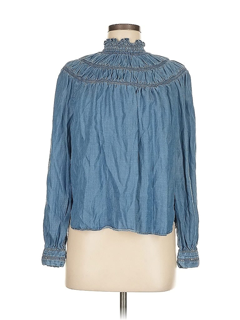 Pre-owned Rebecca Minkoff Long Sleeve Blouse In Blue