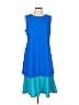 Akris Punto Color Block Blue Casual Dress Size 10 - photo 1