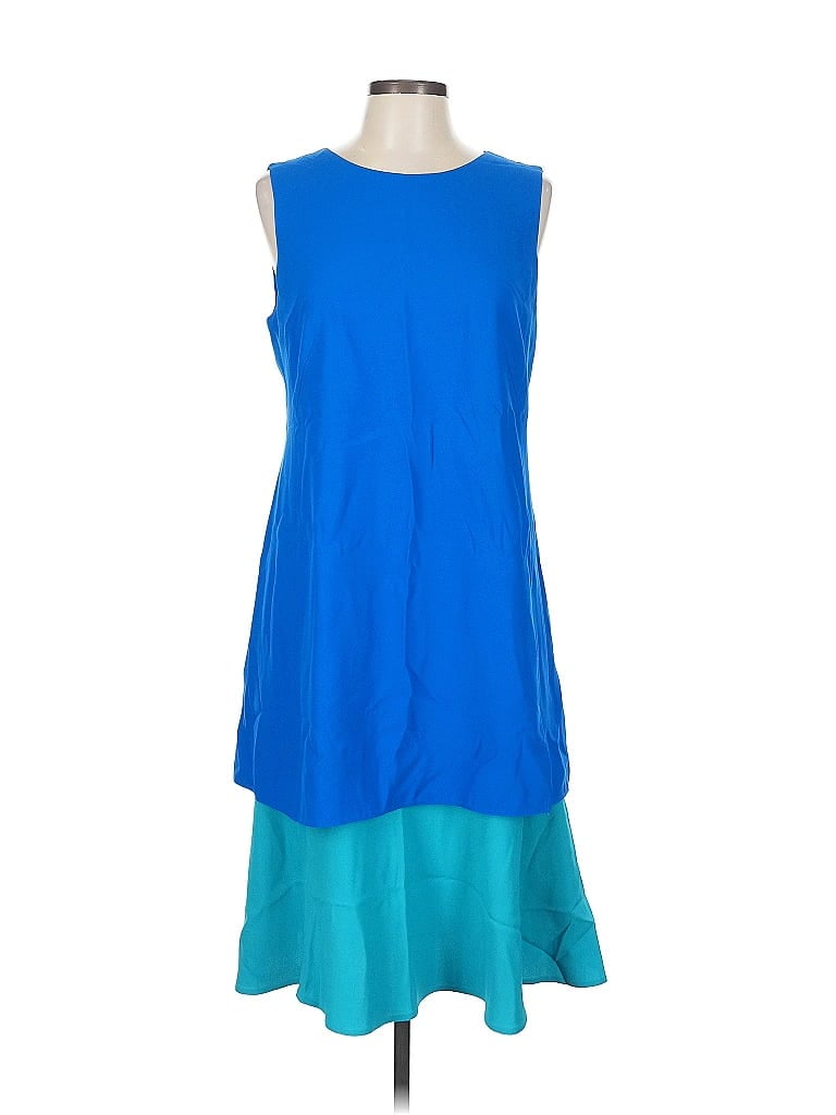 Akris Punto Color Block Blue Casual Dress Size 10 - photo 1