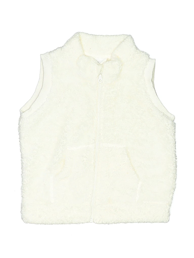 Pre-owned Uniqlo Kids' Fleece Jacket In White