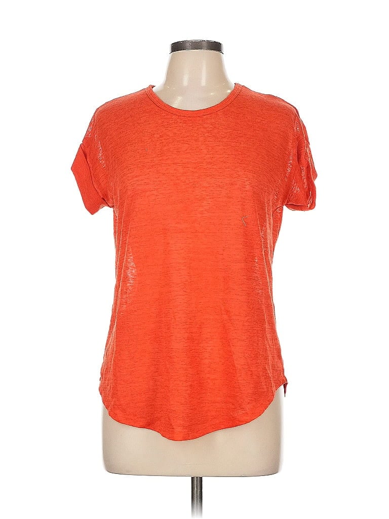 Pre-owned Mossimo Short Sleeve Top Orange Crew Neck Tops