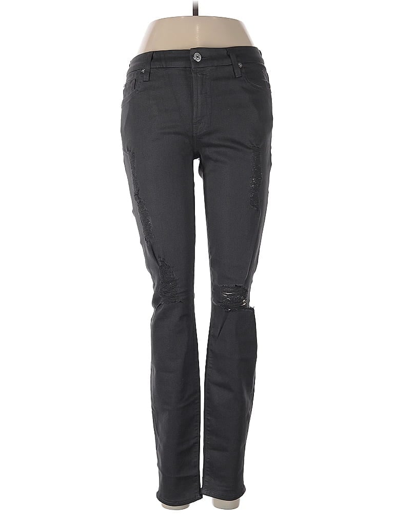 Pre-owned 7 For All Mankind Jeans In Black