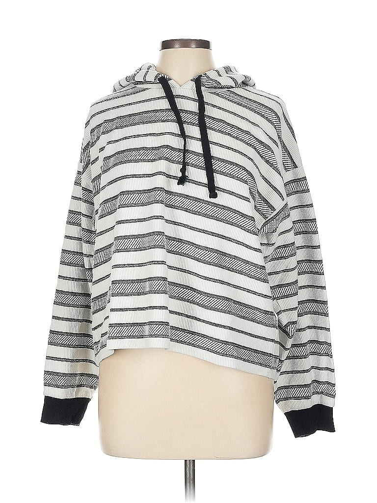 1.State Stripes Silver Pullover Sweater Size L - photo 1