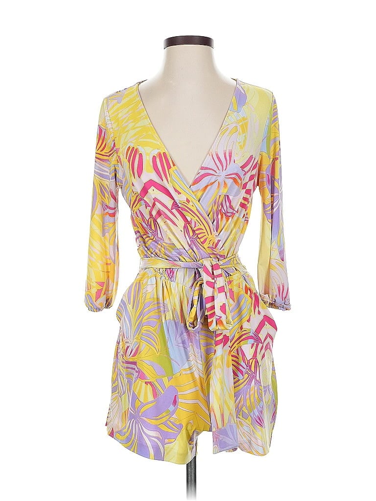 Pre-owned New York And Company Romper In Yellow