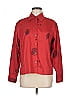 Chico's Design Red Long Sleeve Button-Down Shirt Size Med (1) - photo 1