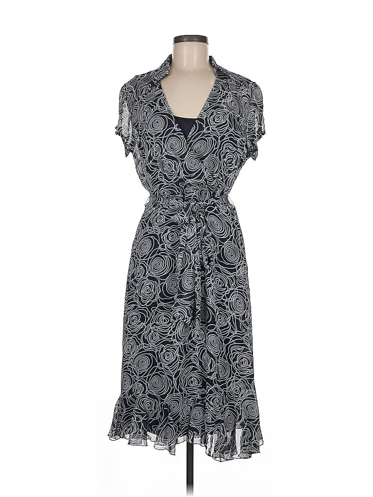 Pre-owned Karin Stevens Casual Dress In Gray