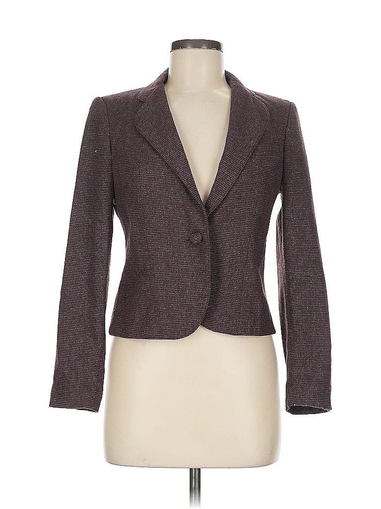 Pre-owned Assorted Brands Blazer Jacket In Burgundy