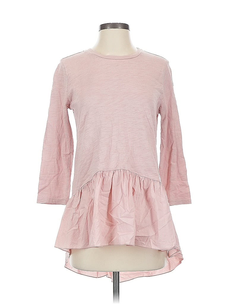 English Factory 100% Cotton Pink 3/4 Sleeve Top Size S - photo 1