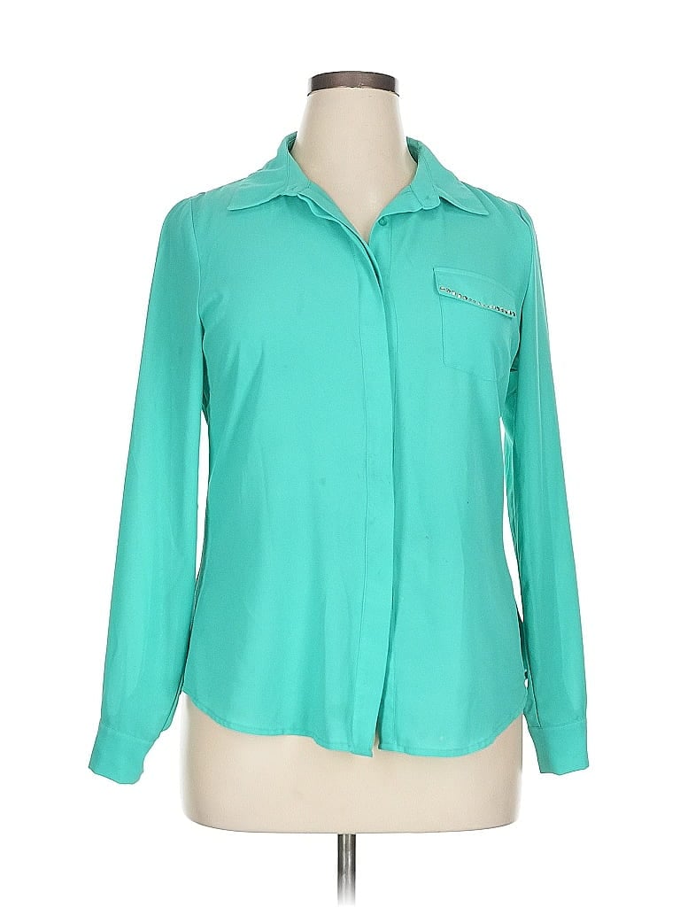 NICKI MINAJ Pre-owned Long Sleeve Blouse In Blue