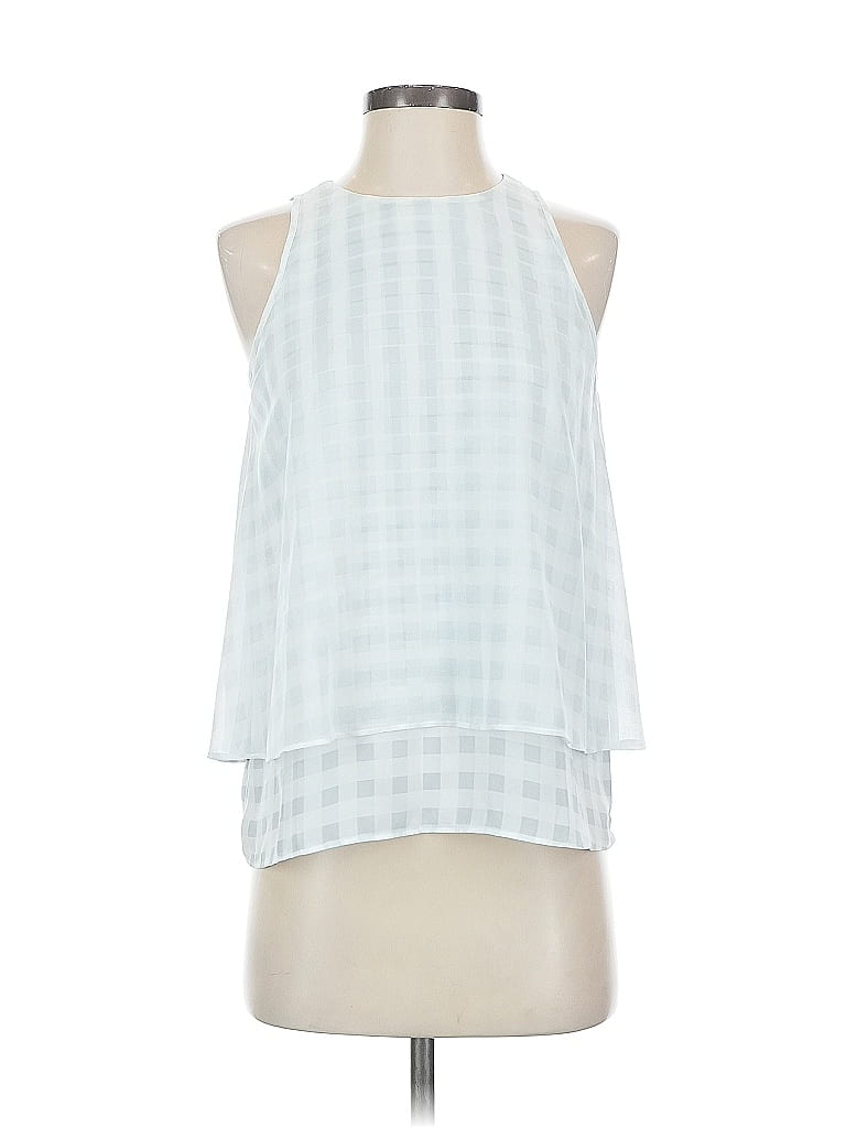 Pre-owned Ann Taylor Sleeveless Blouse In Blue