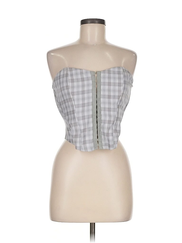 Pre-owned Princess Polly Sleeveless Blouse In Gray