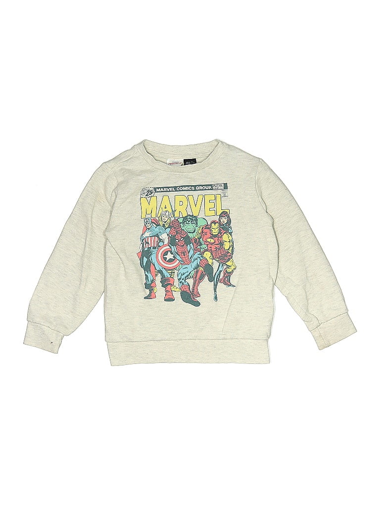 Marvel Print Ivory Sweatshirt Size 5T - photo 1