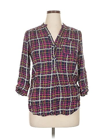 Market and Spruce 3/4 Sleeve Button-Down Shirt (view 1)