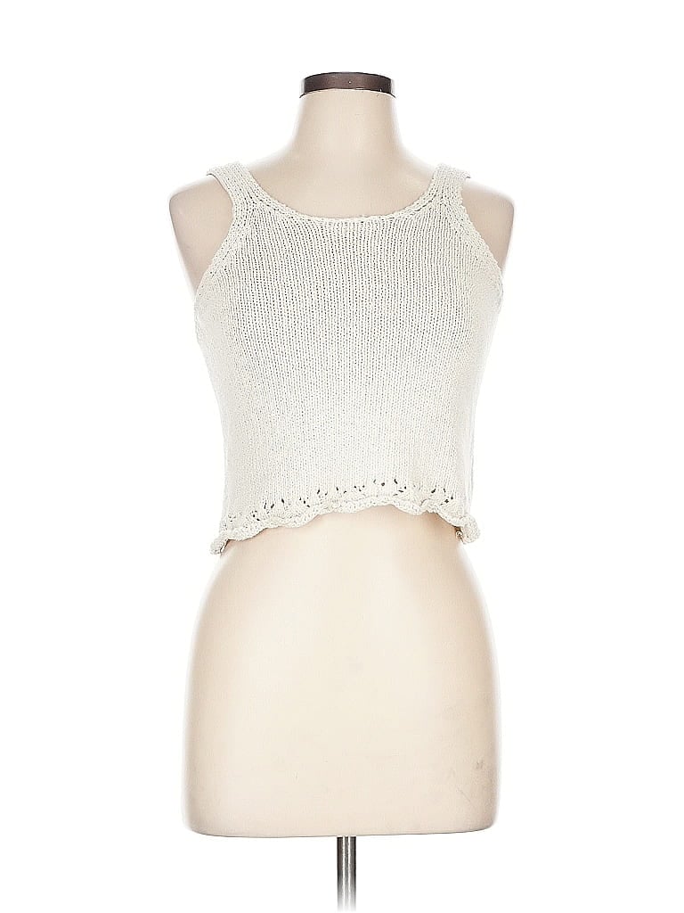 Pre-owned Assorted Brands Tank Top Ivory Strapless Neckline Tops In White